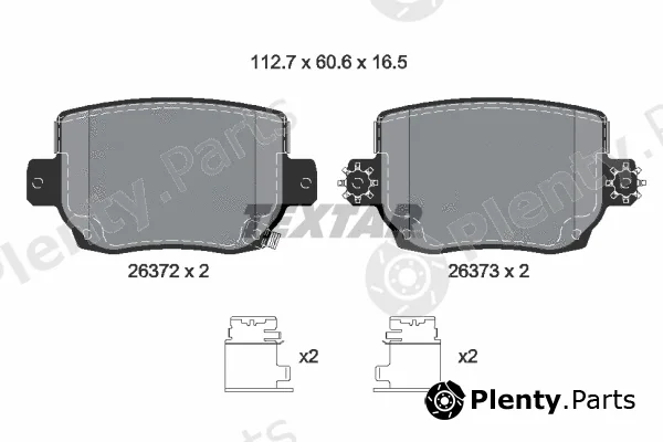 Textar 2637201 — Brake Pad Set, disc brake Q+