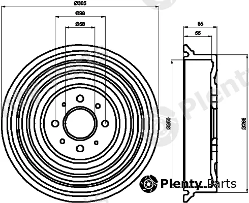 Textar 94021900 — Brake Drum