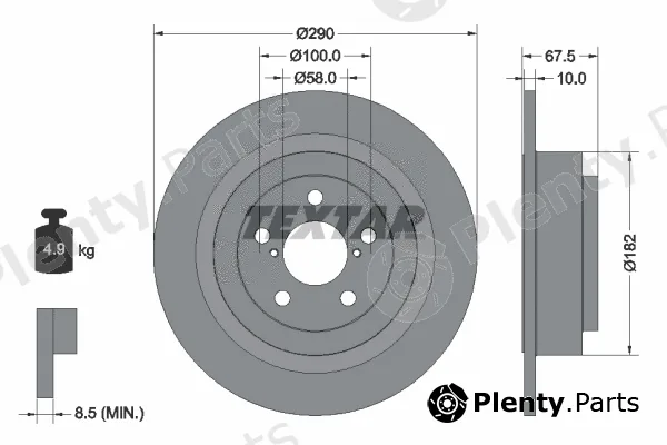 Textar 92158800 — Brake Disc