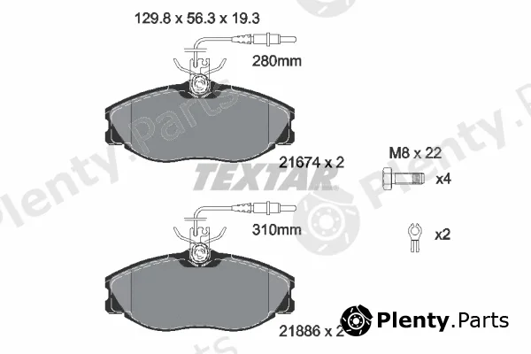 Textar 2167403 — Brake Pad Set, disc brake Q+