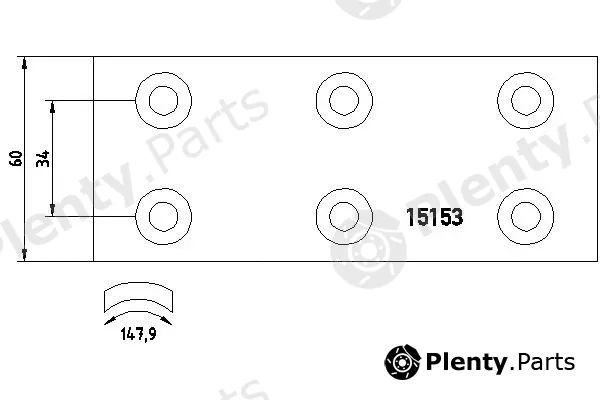 Textar 15153 — Brake Lining, drum brake