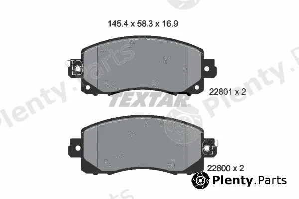 Textar 2280001 — Brake Pad Set, disc brake