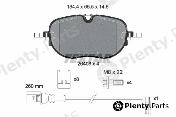 Textar 2640801 — Brake Pad Set, disc brake