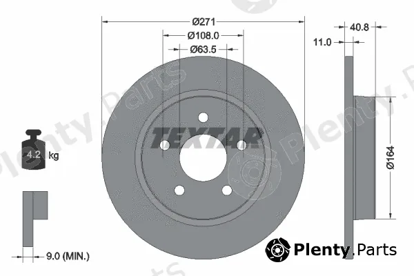 Textar 92239003 — Brake Disc PRO