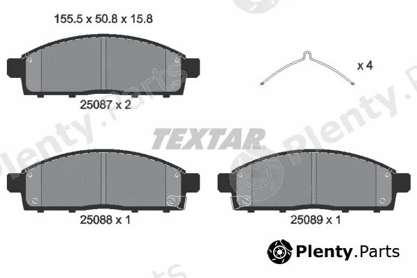 Textar 2508703 — Brake Pad Set, disc brake