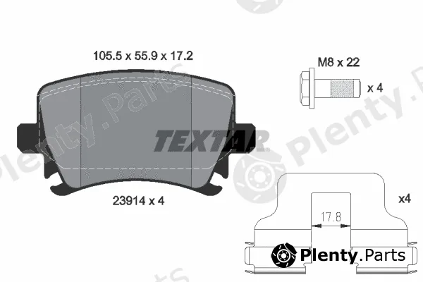 Textar 2391401 — Brake Pad Set, disc brake Q+