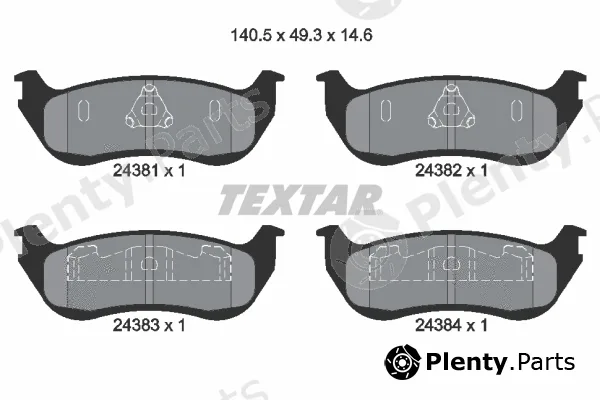 Textar 2438101 — Brake Pad Set, disc brake