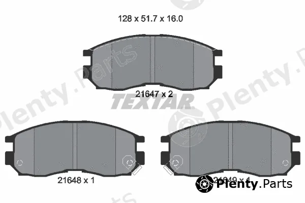 Textar 2164701 — Brake Pad Set, disc brake