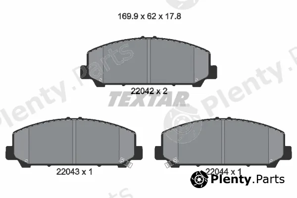 Textar 2204201 — Brake Pad Set, disc brake