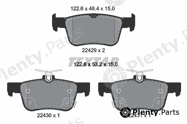 Textar 2242901 — Brake Pad Set, disc brake Q+