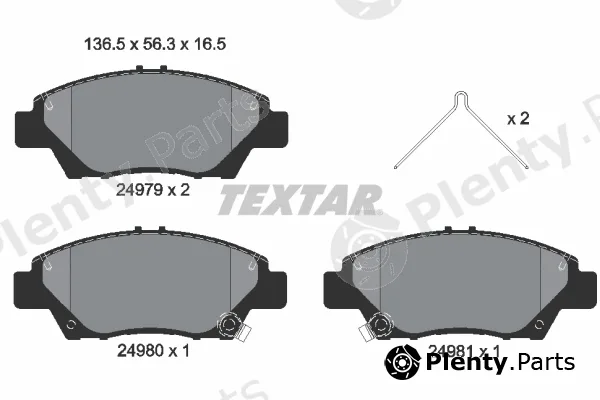 Textar 2497901 — Brake Pad Set, disc brake