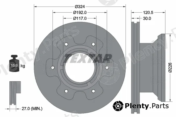 Textar 93191500 — Brake Disc