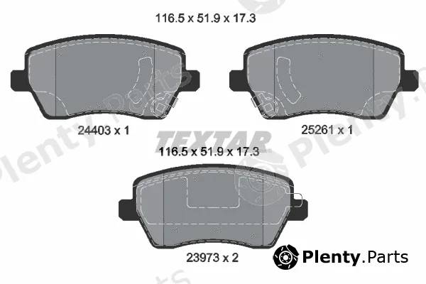 Textar 2440301 — Brake Pad Set, disc brake Q+