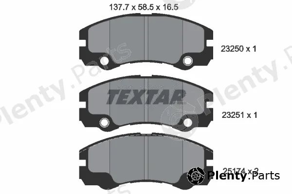 Textar 2325001 — Brake Pad Set, disc brake