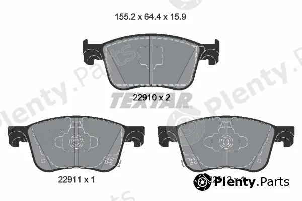Textar 2291001 — Brake Pad Set, disc brake Q+
