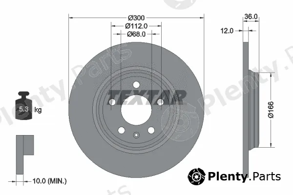 Textar 92282803 — Brake Disc PRO