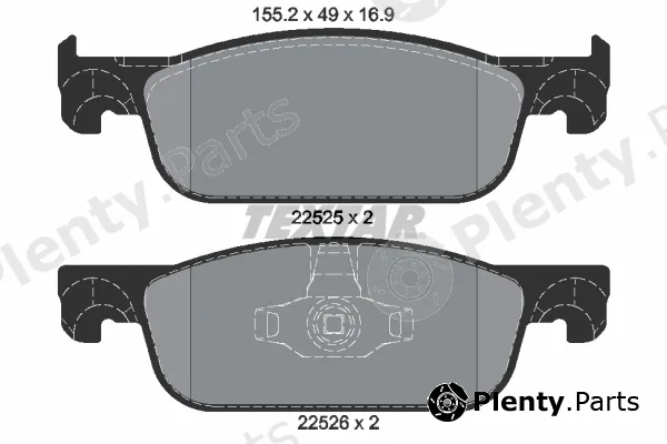 Textar 2252501 — Brake Pad Set, disc brake Q+