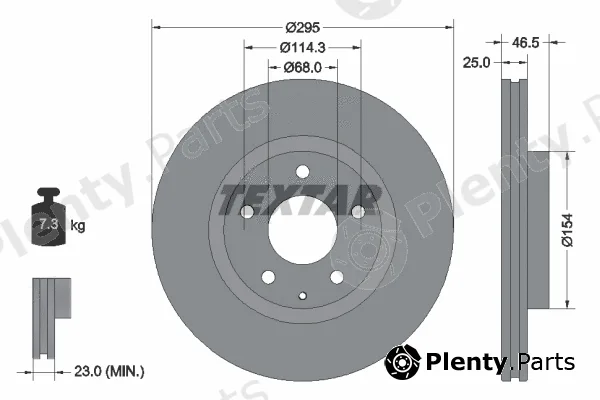 Textar 92326203 — Brake Disc PRO