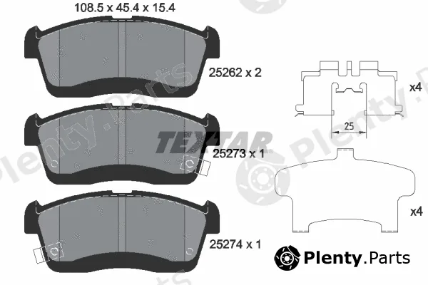 Textar 2526201 — Brake Pad Set, disc brake