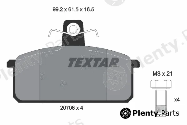 Textar 2070803 — Brake Pad Set, disc brake