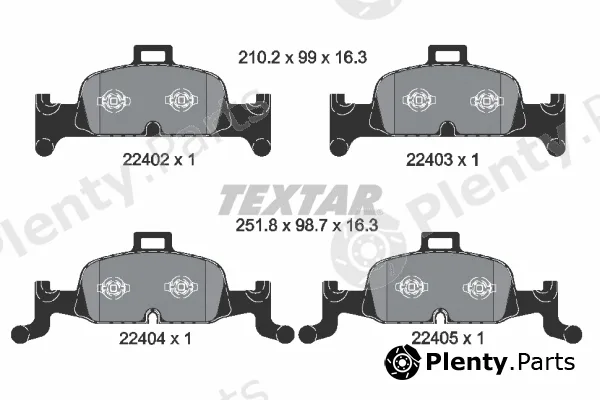 Textar 2240201 — Brake Pad Set, disc brake Q+