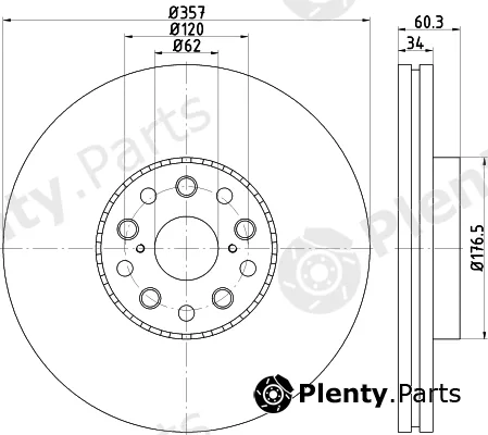 Textar 92224203 — Brake Disc PRO
