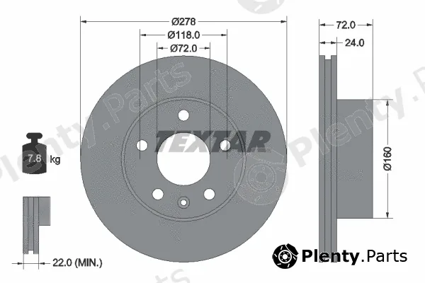 Textar 93191100 — Brake Disc