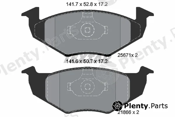 Textar 2567101 — Brake Pad Set, disc brake