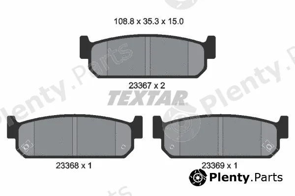 Textar 2336701 — Brake Pad Set, disc brake