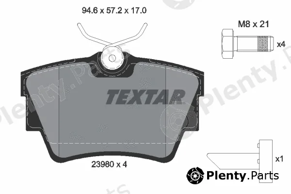 Textar 2398001 — Brake Pad Set, disc brake Q+