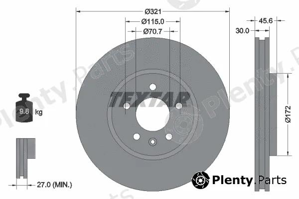 Textar 92256803 — Brake Disc PRO