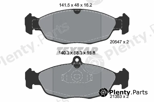 Textar 2054701 — Brake Pad Set, disc brake Q+