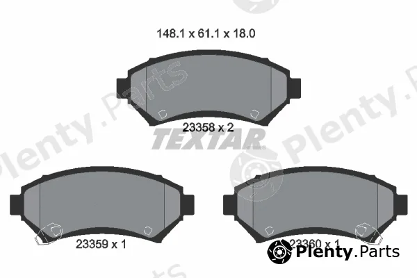Textar 2335801 — Brake Pad Set, disc brake