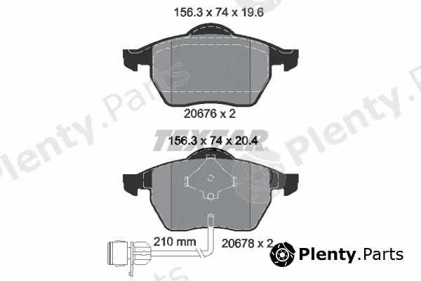 Textar 2067602 — Brake Pad Set, disc brake Q+