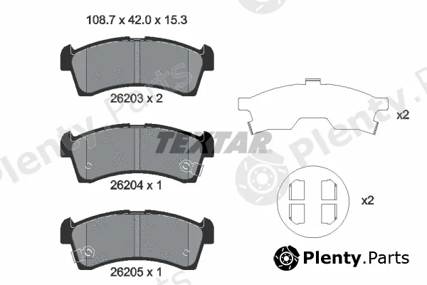 Textar 2620301 — Brake Pad Set, disc brake