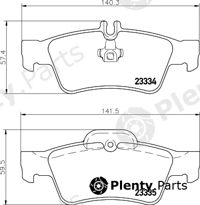 Textar 2333406 — Brake Pad Set, disc brake Q+