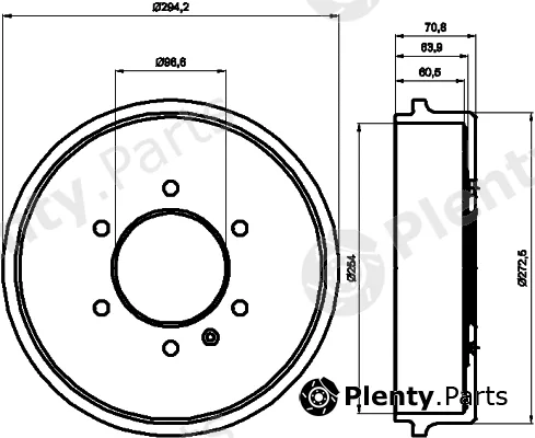 Textar 94015500 — Brake Drum