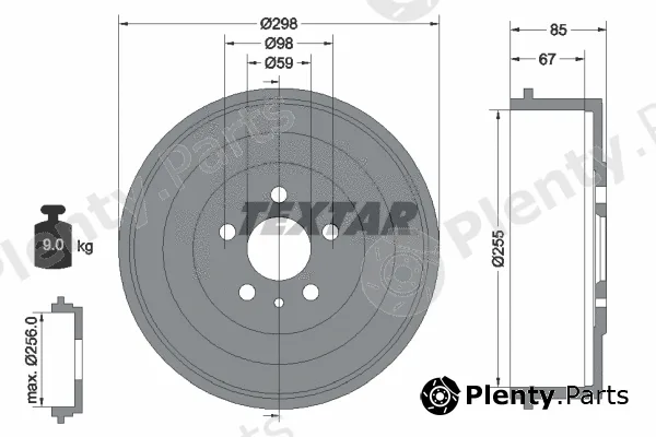 Textar 94015000 — Brake Drum
