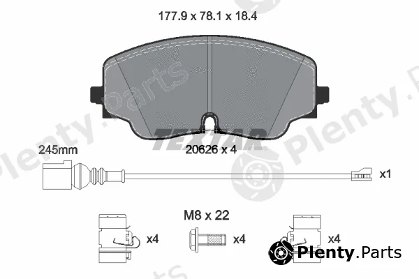 Textar 2062601 — Brake Pad Set, disc brake