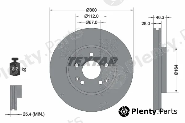 Textar 92106000 — Brake Disc
