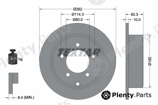 Textar 92202903 — Brake Disc PRO