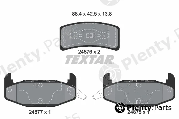 Textar 2487601 — Brake Pad Set, disc brake Q+
