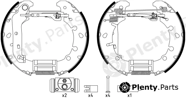 Textar 84057301 — Brake Shoe Set Shoe Kit Pro
