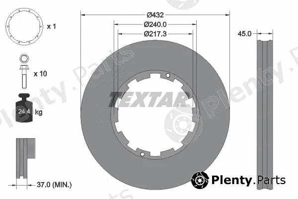 Textar 93145600 — Brake Disc