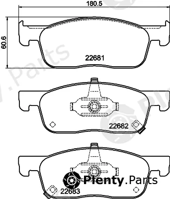 Textar 2268101 — Brake Pad Set, disc brake Q+
