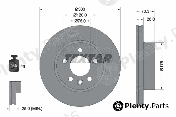 Textar 92288403 — Brake Disc PRO