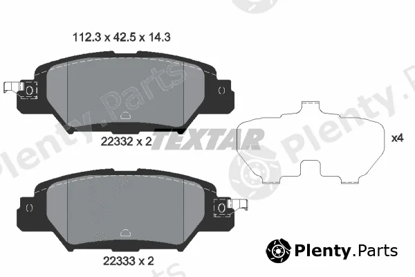 Textar 2233201 — Brake Pad Set, disc brake