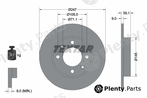 Textar 92111700 — Brake Disc