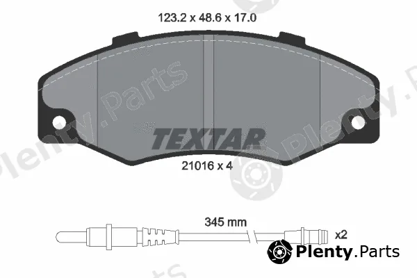 Textar 2101602 — Brake Pad Set, disc brake