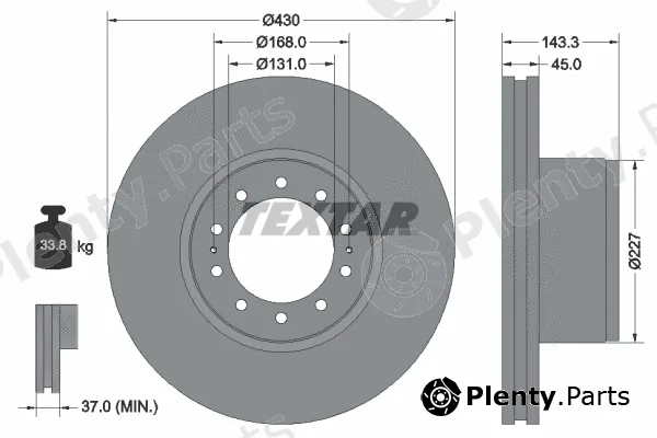 Textar 93186700 — Brake Disc